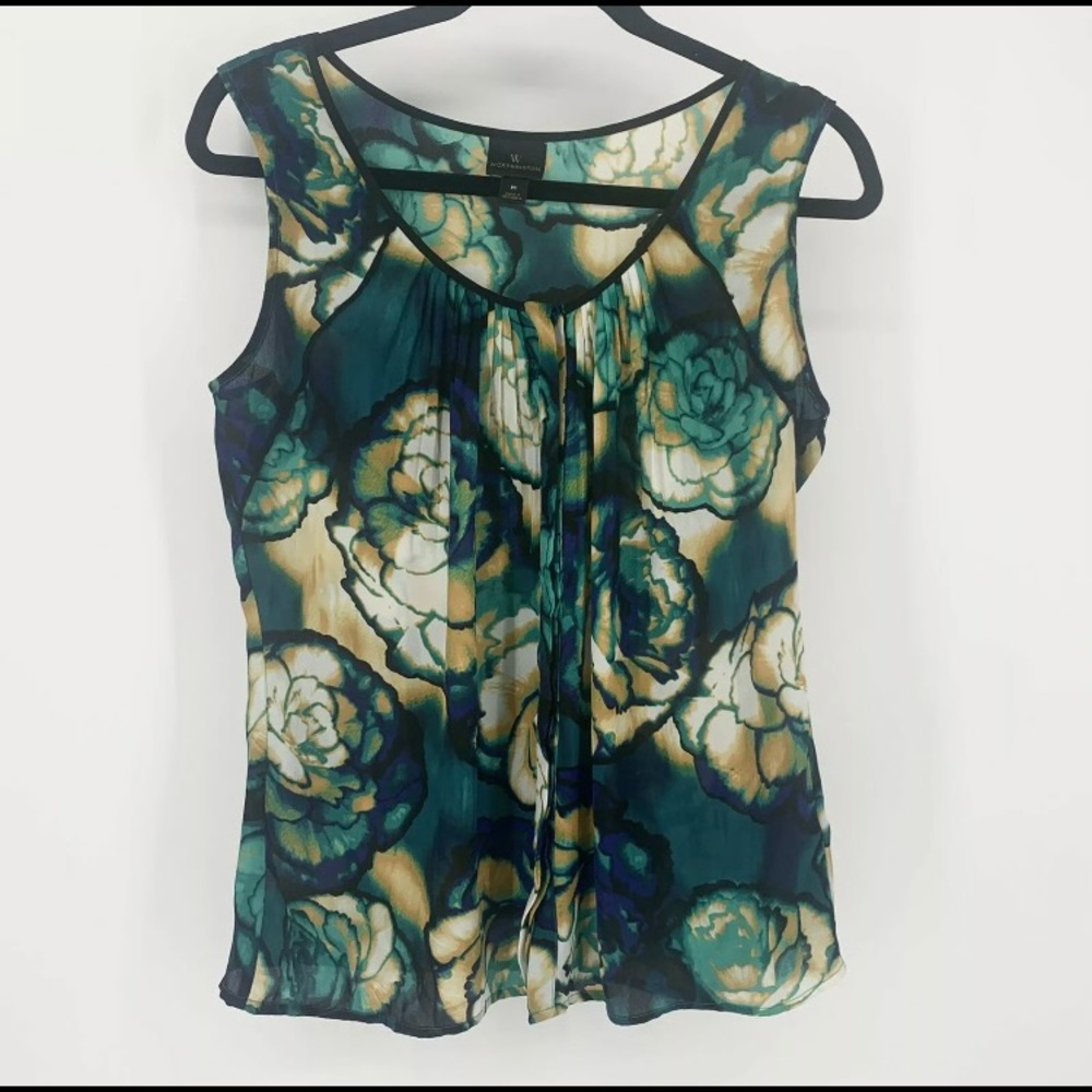 Worthington Sleevesless Floral Print Women’s Blouse Size M.